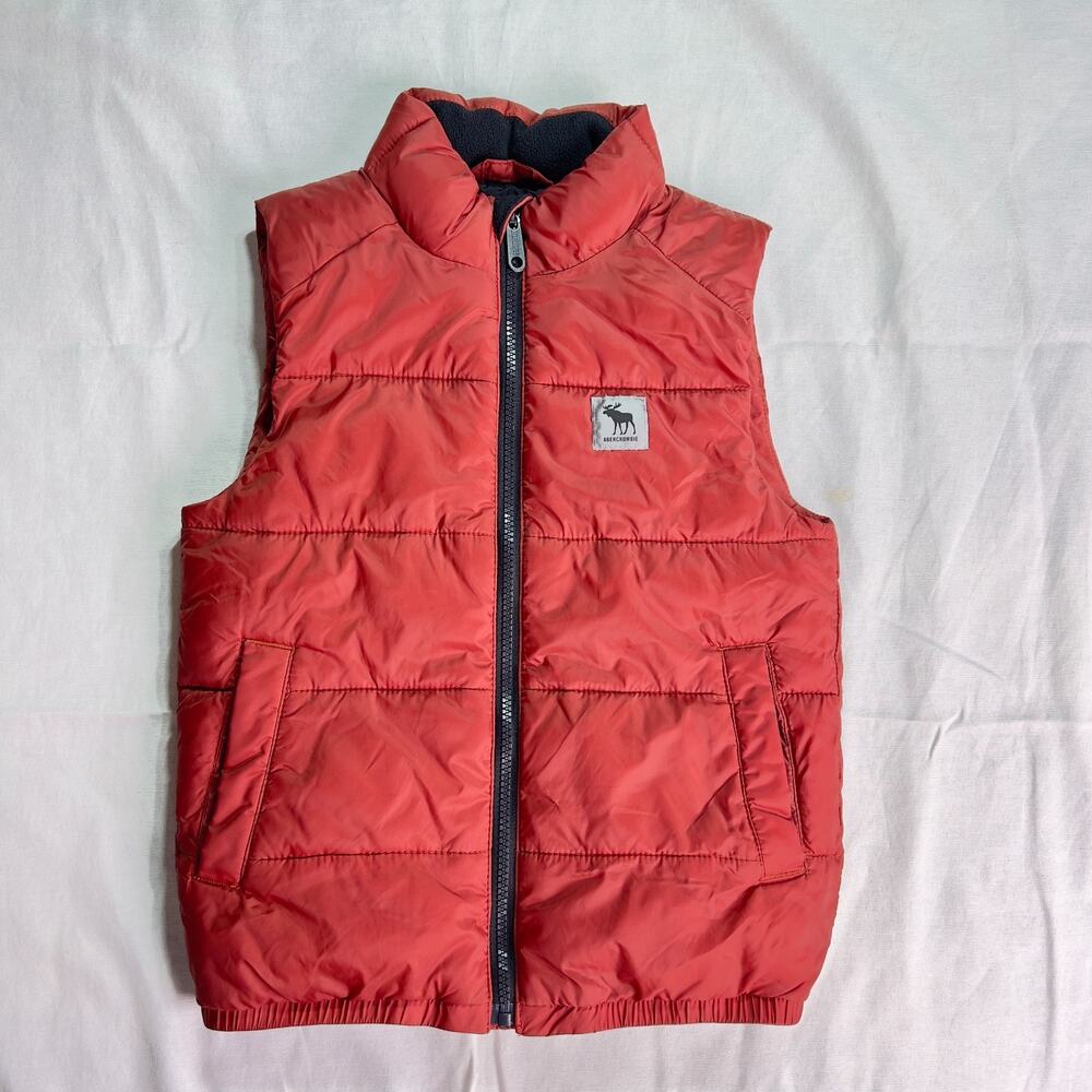 Abercrombie & Fitch Kids' Boys' Puffer Vest Orange Red Size 5/6